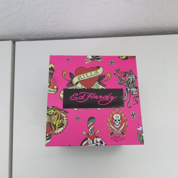 (#W) Ed Hardy Women’s Gold n Pink Watch